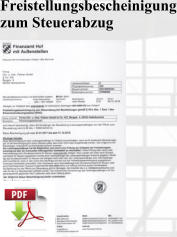 Freistellungsbescheinigung zum Steuerabzug